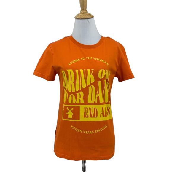 Dutch Bros T Shirt Womens S Small Orange Cotton Short Sleeve Crew Tee End ALS - Picture 1 of 12